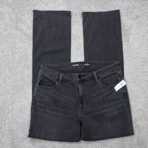 Old Navy Jeans NWT Womens 12 (32x31) Black Mid-Rise WOW Boot-cut Stretch Denim